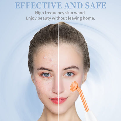 TUMAKOU High Frequency Facial Machine - Portable Handheld Skin Wand with 4 Tubes for Acne, Wrinkle & Skin Rejuvenation Avelisse