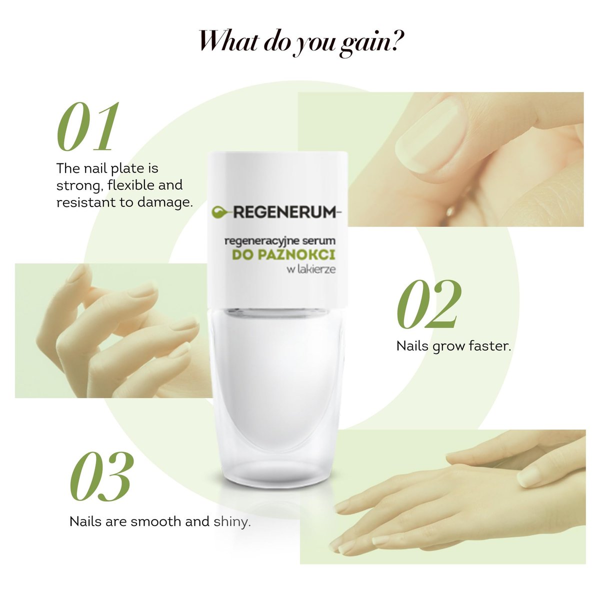 Regenerum Regenerative Nail Polish Serum – Strengthen & Protect Nail Plate with Vitamin Complex, Minerals & Algae Oil, Stimulates Growth (8 ml) - görsel 9