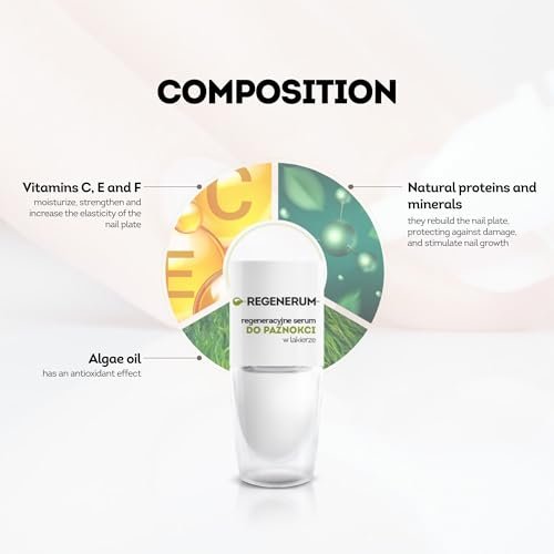 Regenerum Regenerative Nail Polish Serum – Strengthen & Protect Nail Plate with Vitamin Complex, Minerals & Algae Oil, Stimulates Growth (8 ml) - görsel 4