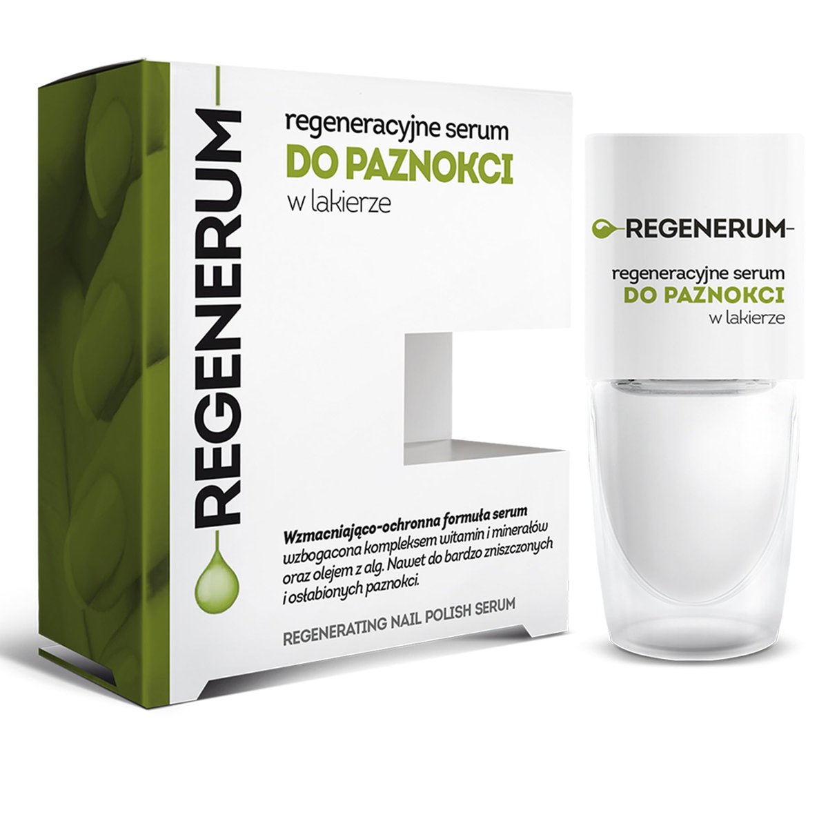 Regenerum Regenerative Nail Polish Serum – Strengthen & Protect Nail Plate with Vitamin Complex, Minerals & Algae Oil, Stimulates Growth (8 ml) - görsel 1
