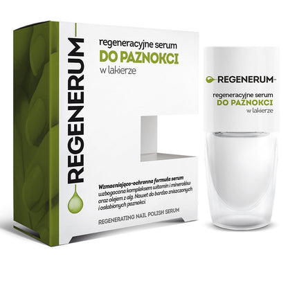 Regenerum Regenerative Nail Polish Serum – Strengthen & Protect Nail Plate with Vitamin Complex, Minerals & Algae Oil, Stimulates Growth (8 ml)