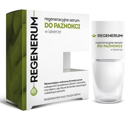 Regenerum Regenerative Nail Polish Serum – Strengthen & Protect Nail Plate with Vitamin Complex, Minerals & Algae Oil, Stimulates Growth (8 ml)