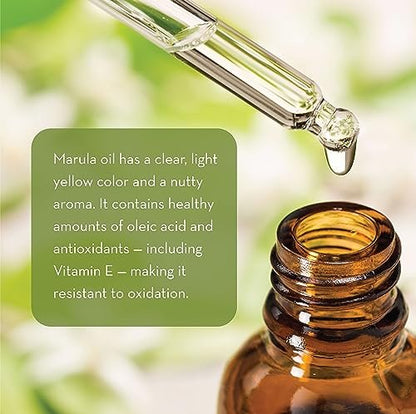 Pure Body Naturals Marula Facial Oil - Cold-Pressed, 100% Natural Face and Hair Oil for Dry, Sensitive, and Acne-Prone Skin - 1 Fl Oz