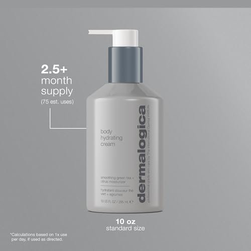 Dermalogica Body Hydrating Cream - Green Tea & Lemon Oil Body Lotion, 10 Fl Oz Avelisse
