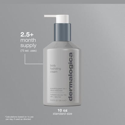 Dermalogica Body Hydrating Cream - Green Tea & Lemon Oil Body Lotion, 10 Fl Oz Avelisse