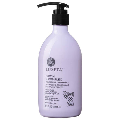 Luseta Biotin B-Complex Thickening Shampoo for Hair Growth and Strengthener - Hair Loss Treatment for Thinning Hair with Biotin, Caffeine, and Argan Oil for Men & Women - All Hair Types (16.9oz) Avelisse