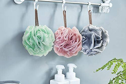 GoWorth Loofah Sponge Pack of 4 – Deep Cleansing Body Scrubber for Shower, Exfoliating Bath Sponge with Handle for Women and Men
