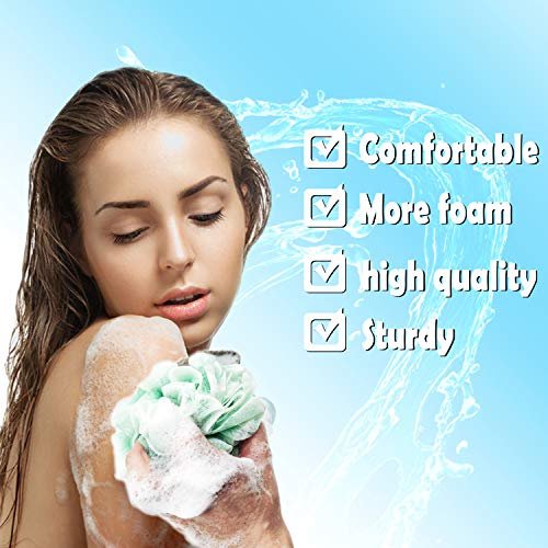 GoWorth Loofah Sponge Pack of 4 – Deep Cleansing Body Scrubber for Shower, Exfoliating Bath Sponge with Handle for Women and Men - görsel 12