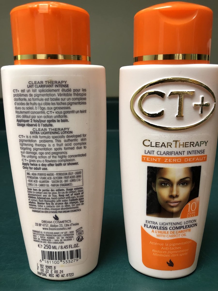 CT+ Clear Therapy Extra Lightening Lotion with Carrot Oil - 250ml (8.5 Fl Oz) for Dry & Eczema-Prone Skin - görsel 9