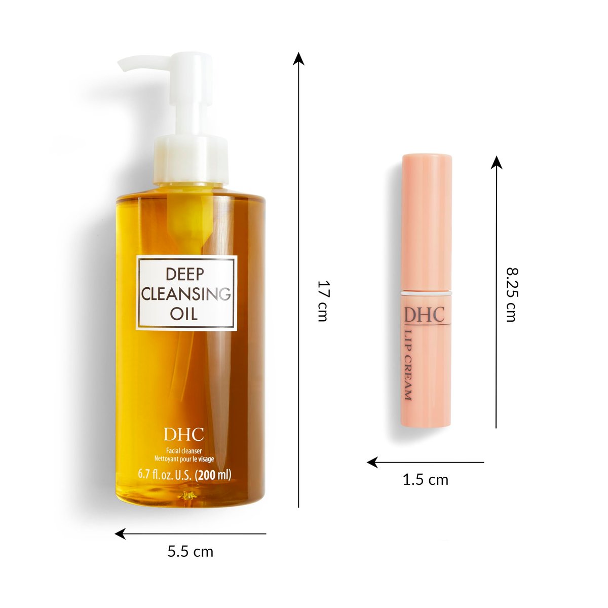 DHC Deep Cleansing Oil & Lip Cream Set - 2 Piece Fragrance-Free Makeup Remover & Moisturizer for All Skin Types Avelisse