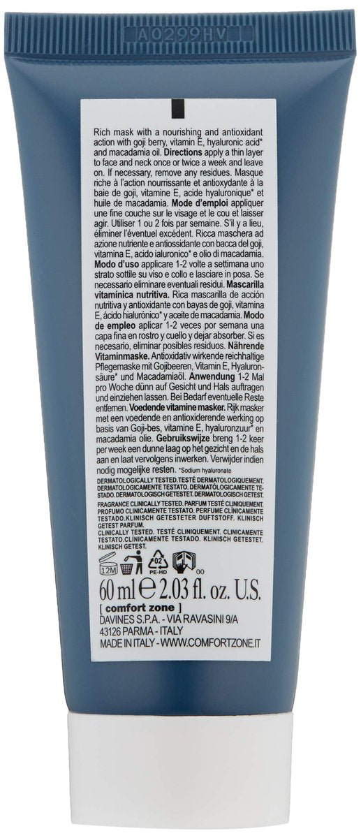 Comfort Zone Renight Mask – Nourishing Vitamin Face Mask, Leave-On Night Treatment with Organic Goji Berry & Vitamin E for Dry & Stressed Skin, 2.02 Fl Oz - görsel 3