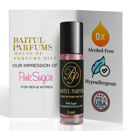 ASMARKET Comparable to Pink Sugar Alcohol-Free Fragrance - 8ml Travel Size Perfume Oil in Glass Bottle, Perfume Oil Roll On Rollerball for On the Go Use, Long Lasting Clean Scent 98% True-to-Scent