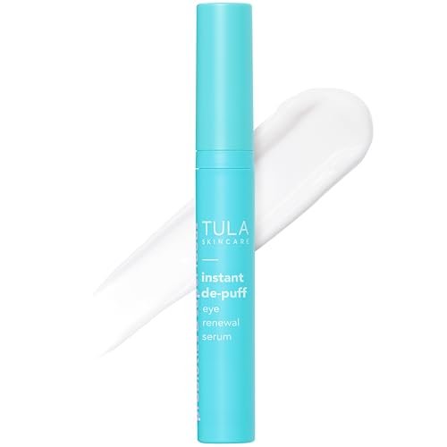 TULA Skin Care Instant De-Puff Eye Renewal Serum - Dark Circles Under Eye Treatment, Reduce Puffiness and Signs of Wrinkles, 0.5 fl oz Avelisse