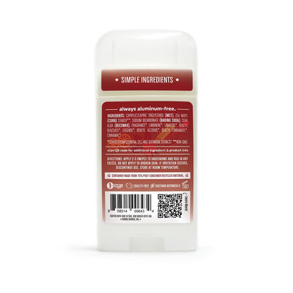 Humble Aluminum-Free Deodorant Stick - Sweet Orange & Cinnamon - Natural Long-Lasting Odor Control for Women & Men