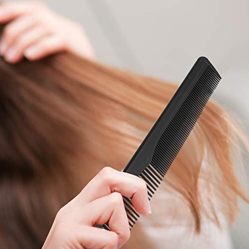Boao 12-Piece Black Hair Combs Set – Fine & Wide Tooth Cutting Combs for Barber, Stylist, Salon, Men & Women – Pocket Size - görsel 6