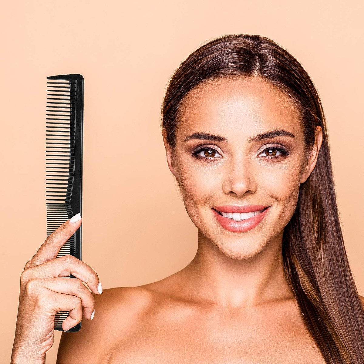 Boao 12-Piece Black Hair Combs Set – Fine & Wide Tooth Cutting Combs for Barber, Stylist, Salon, Men & Women – Pocket Size - görsel 7