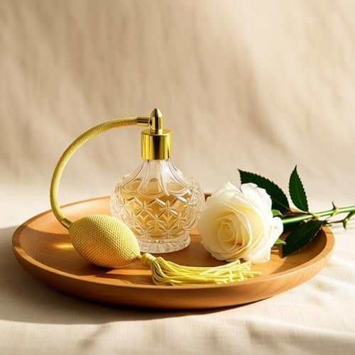 BOGZON 80ml Clear Crystal Vintage Style Perfume Bottle with Gold Long Spray Tassels - Refillable Glass Atomizer Pump - görsel 8