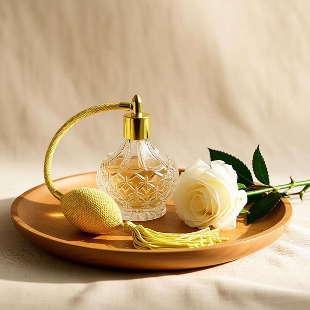 BOGZON 80ml Clear Crystal Vintage Style Perfume Bottle with Gold Long Spray Tassels - Refillable Glass Atomizer Pump - görsel 9