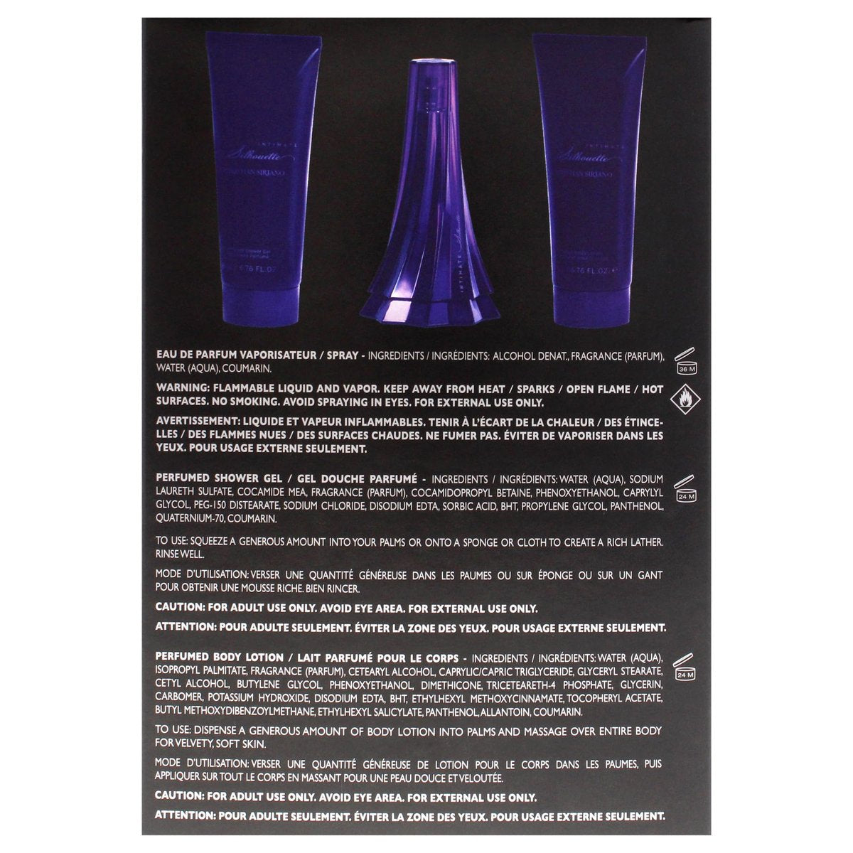 Silhouette Intimate by Christian Siriano for Women - 3 Pc Gift Set: Eau de Parfum, Body Lotion & Shower Gel Avelisse