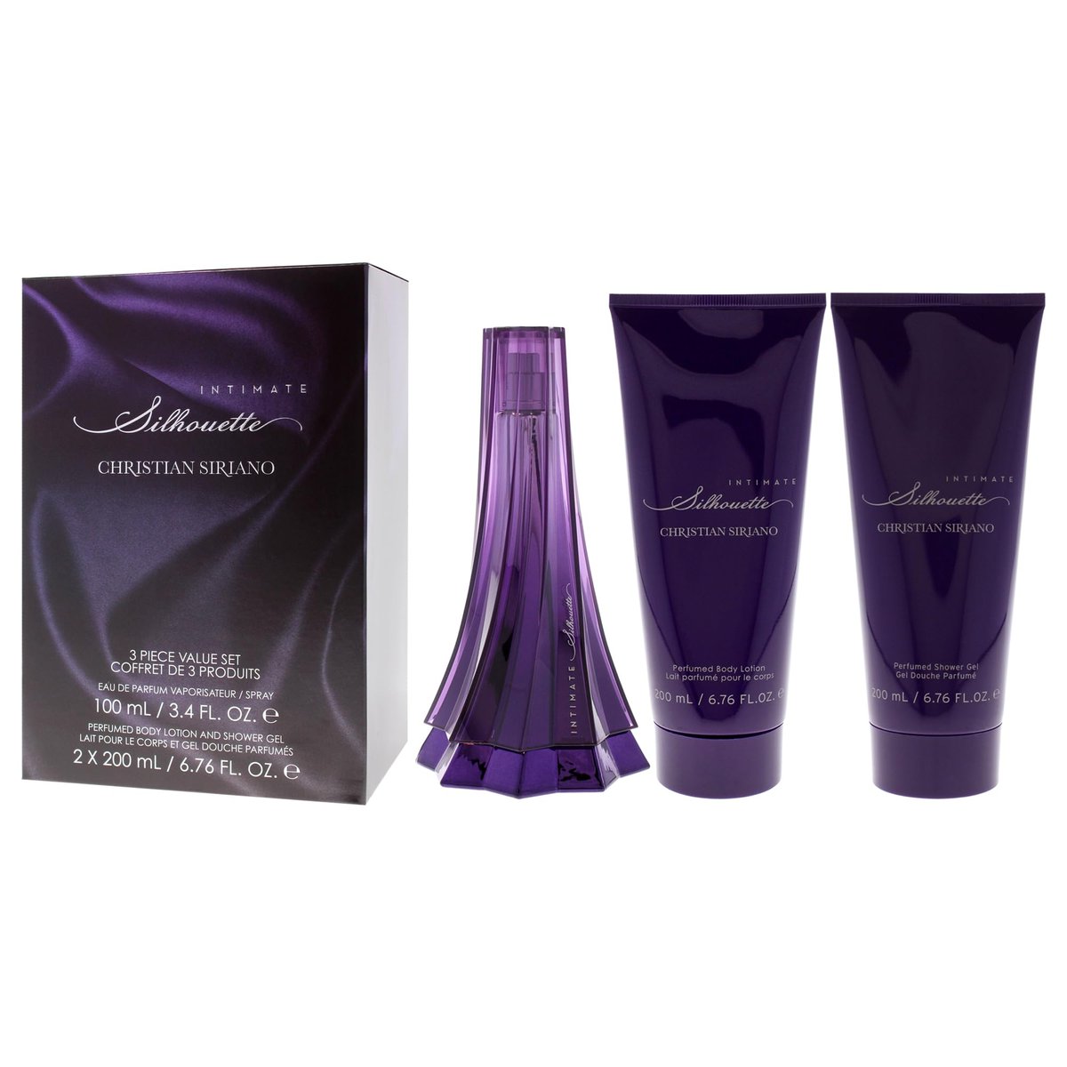 Silhouette Intimate by Christian Siriano for Women - 3 Pc Gift Set: Eau de Parfum, Body Lotion & Shower Gel Avelisse