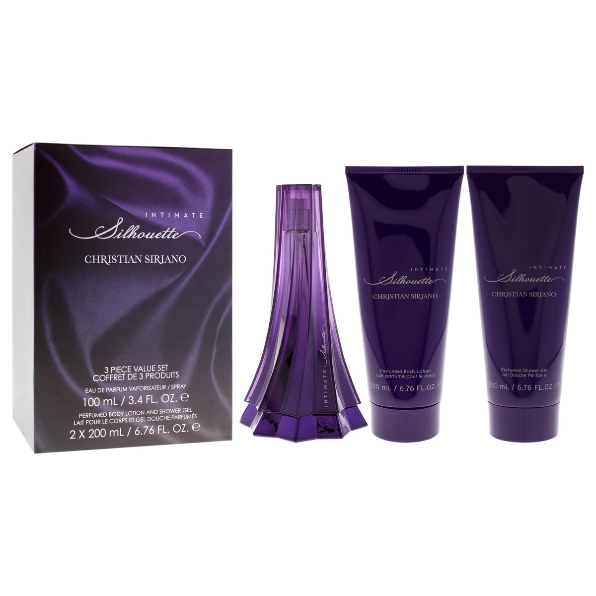 Silhouette Intimate by Christian Siriano for Women - 3 Pc Gift Set: Eau de Parfum, Body Lotion & Shower Gel Avelisse