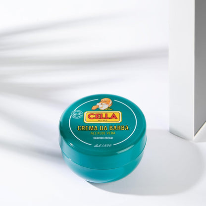 Cella Milano Aloe Vera Shaving Cream Soap, 150g – Dense, Luxurious Lather for Smooth Shaves, Made in Italy Since 1899 Avelisse