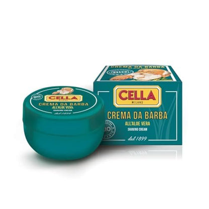 Cella Milano Aloe Vera Shaving Cream Soap, 150g – Dense, Luxurious Lather for Smooth Shaves, Made in Italy Since 1899 Avelisse