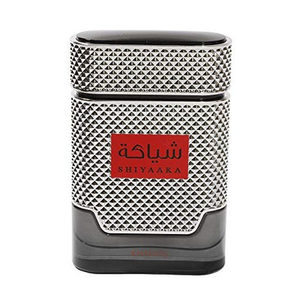 Khadlaj Shiyaaka Silver Eau de Parfum Spray for Men - 3.4 oz | Premium Long-Lasting Fragrance