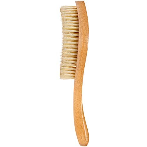 GranNaturals Soft Bristle Hair Brush – Curved Boar Bristle Hairbrush for Waves, Slick Back & Smoothing, Wooden Handle Avelisse