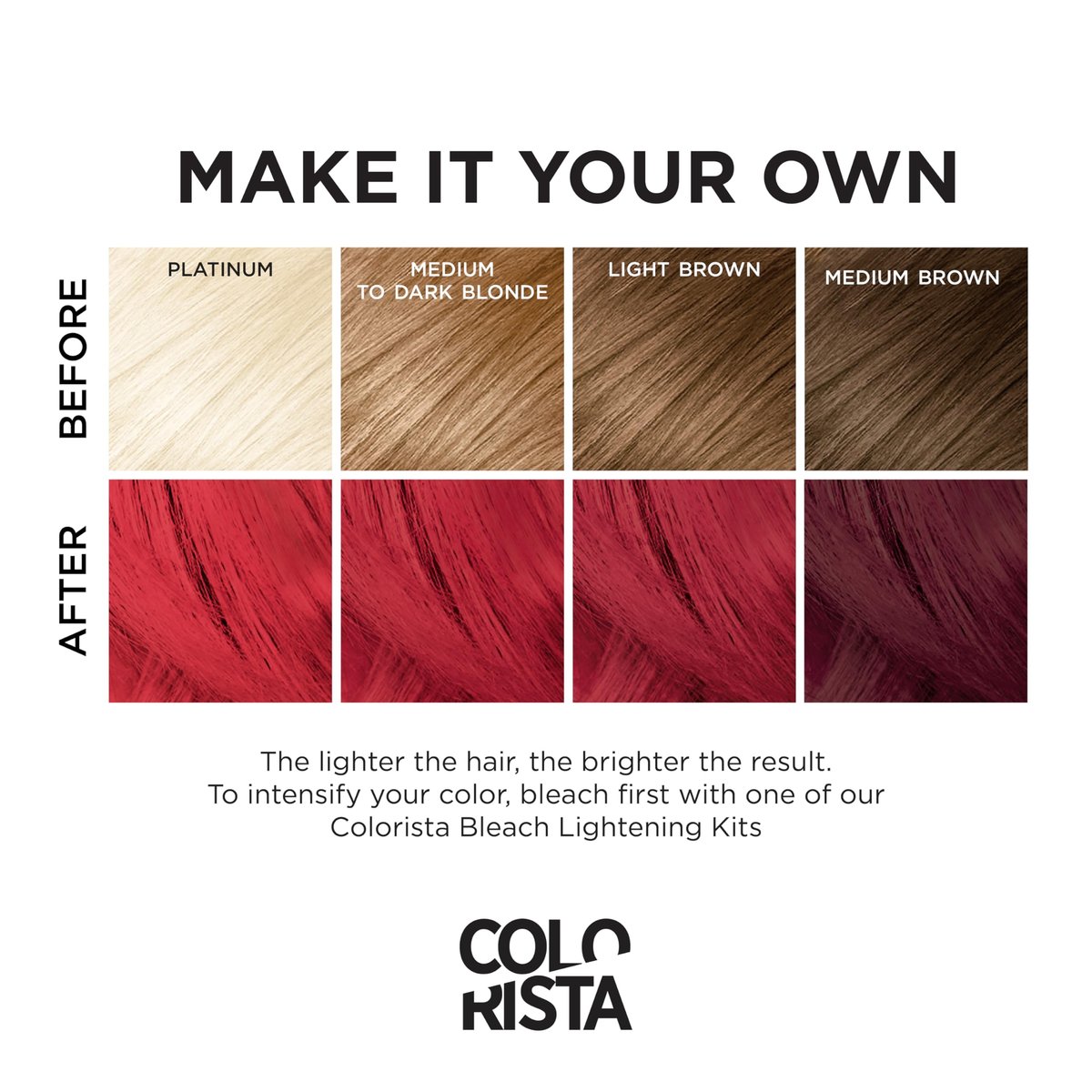 L'Oreal Paris Colorista Semi Permanent Hair Color for Bleached or Blonde Hair - Bright Red, 1 Count - görsel 6