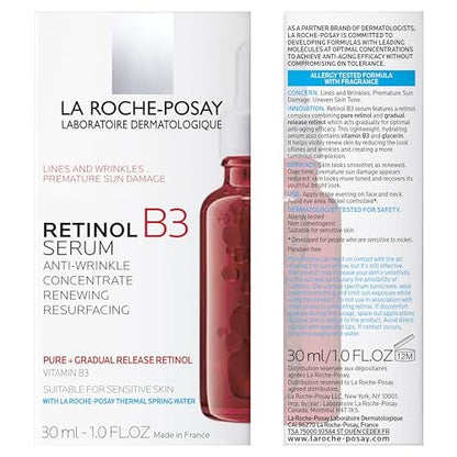 La Roche-Posay Pure Retinol Face Serum with Vitamin B3 - Anti-Aging Serum for Lines, Wrinkles & Sun Damage, 1.0 Fl Oz Avelisse