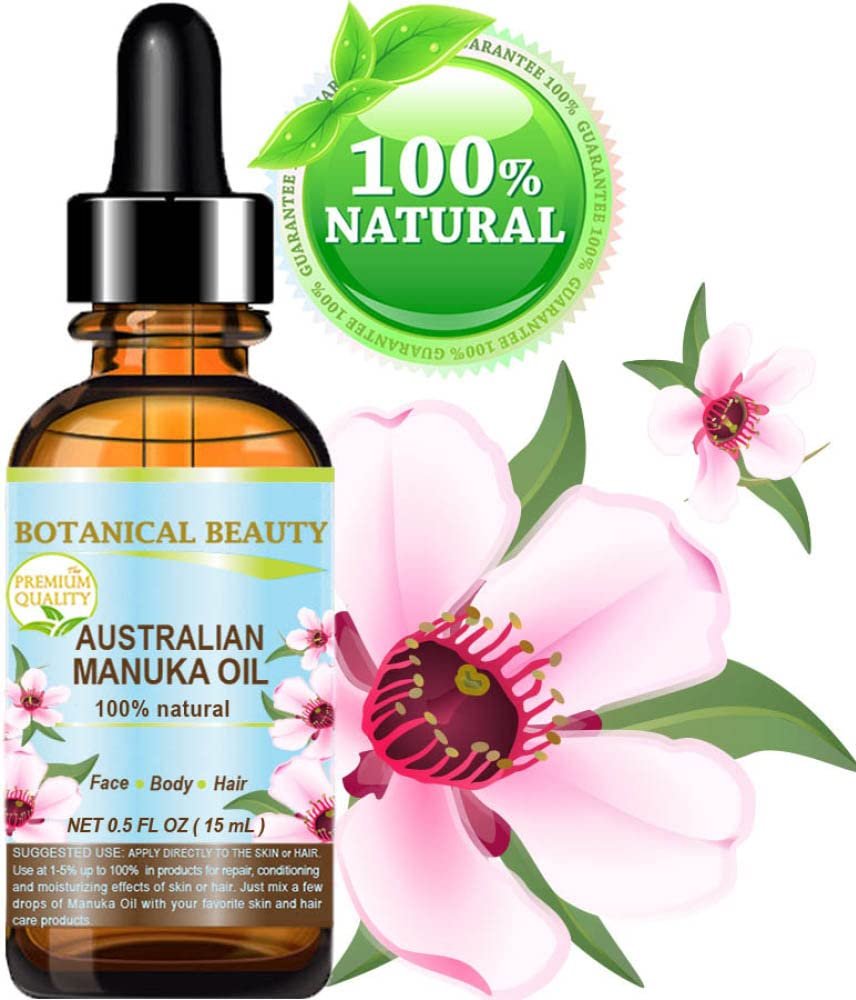 Botanical Beauty MANUKA OIL Wild Growth Raw 100% Natural Virgin Unrefined Cold Pressed Carrier Oil for Skin, Face, Hair, Lip and Nail Care Anti-Aging 0.5 Fl Oz - 15 ml Avelisse
