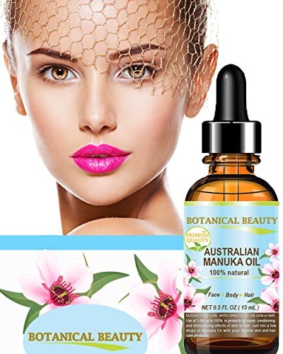 Botanical Beauty MANUKA OIL Wild Growth Raw 100% Natural Virgin Unrefined Cold Pressed Carrier Oil for Skin, Face, Hair, Lip and Nail Care Anti-Aging 0.5 Fl Oz - 15 ml Avelisse