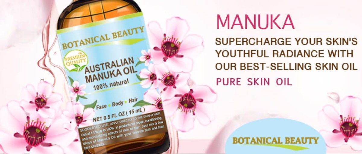 Botanical Beauty MANUKA OIL Wild Growth Raw 100% Natural Virgin Unrefined Cold Pressed Carrier Oil for Skin, Face, Hair, Lip and Nail Care Anti-Aging 0.5 Fl Oz - 15 ml Avelisse