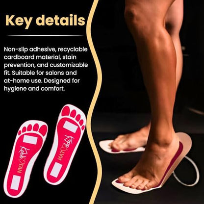 Kobbtan Spray Tan Feet Pads – Disposable Non-Slip Foot Protectors for Spray Tanning, 25 Pairs Avelisse