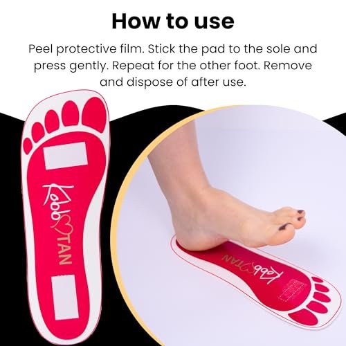 KOBBTAN Disposable Spray Tan Feet Pads – 60 Pairs (120 Feet) Non-Slip, Comfortable, Hygienic Pink Pads for Tanning Booth, Sunless Tanning at Home or Salon Avelisse