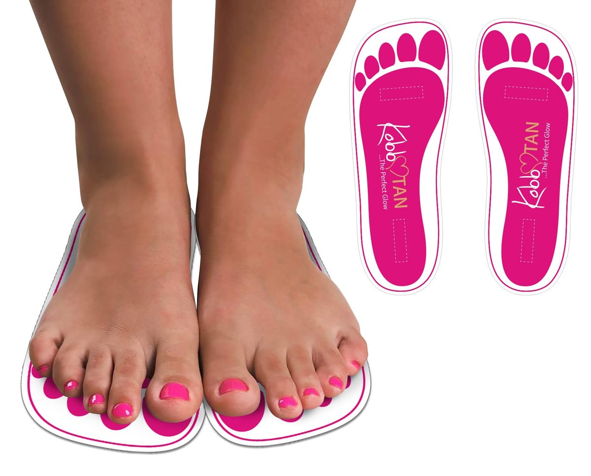Kobbtan Spray Tan Feet Pads – Disposable Non-Slip Foot Protectors for Spray Tanning, 25 Pairs Avelisse