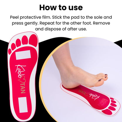 Kobbtan Spray Tan Feet Pads – Disposable Non-Slip Foot Protectors for Spray Tanning, 25 Pairs Avelisse