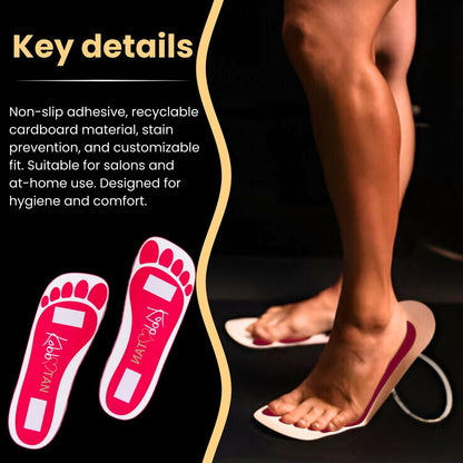Kobbtan Spray Tan Feet Pads – Disposable Non-Slip Foot Protectors for Spray Tanning, 25 Pairs Avelisse