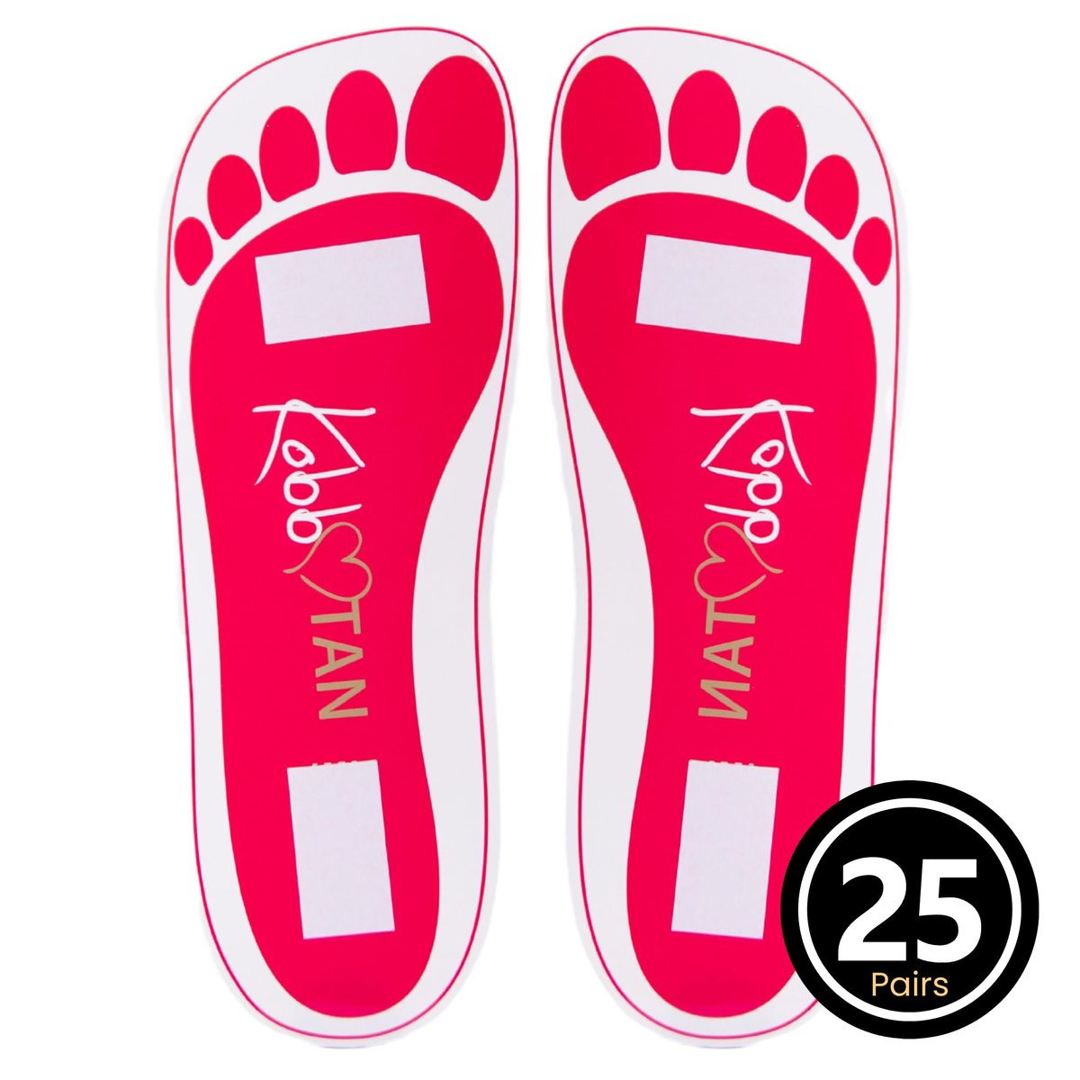 Kobbtan Spray Tan Feet Pads – Disposable Non-Slip Foot Protectors for Spray Tanning, 25 Pairs Avelisse