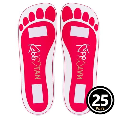 Kobbtan Spray Tan Feet Pads – Disposable Non-Slip Foot Protectors for Spray Tanning, 25 Pairs Avelisse