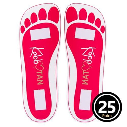 Kobbtan Spray Tan Feet Pads – Disposable Non-Slip Foot Protectors for Spray Tanning, 25 Pairs Avelisse