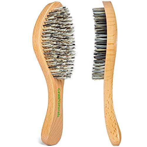 GranNaturals Extra Hard Wave Brush - Curved Boar & Extra Hard Nylon Bristle Hair Brush for 360 Waves - görsel 12