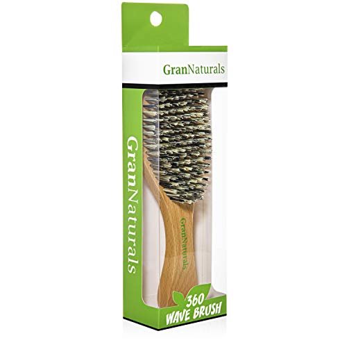 GranNaturals Extra Hard Wave Brush - Curved Boar & Extra Hard Nylon Bristle Hair Brush for 360 Waves - görsel 16