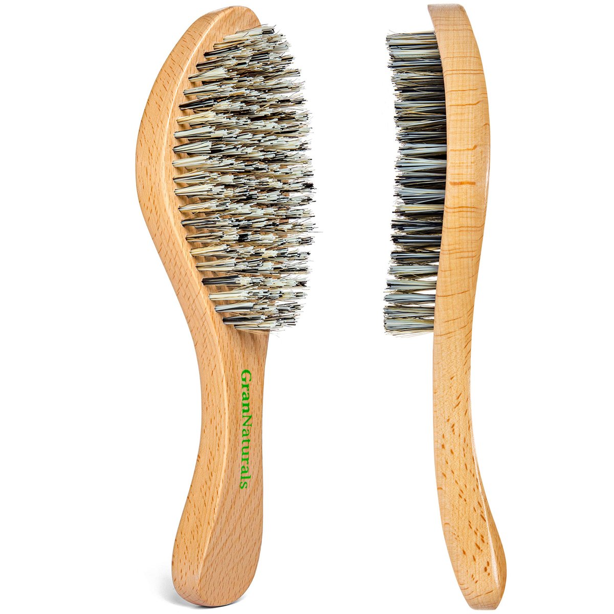 GranNaturals Extra Hard Wave Brush - Curved Boar & Extra Hard Nylon Bristle Hair Brush for 360 Waves - görsel 11