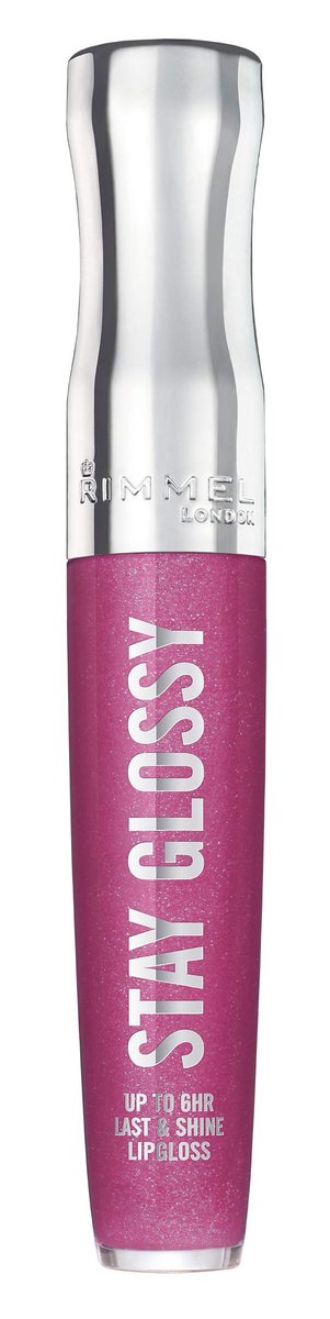 Rimmel Stay Glossy Lip Gloss - Non-Sticky and Lightweight Formula for Lip Color and Shine - 185 Grapevine Groove, 0.18oz - görsel 3