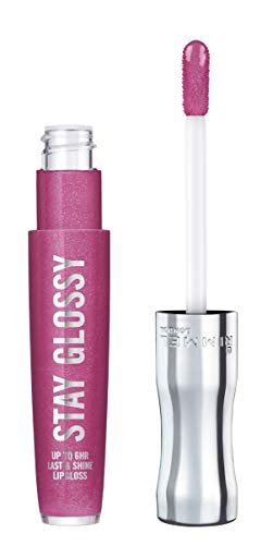 Rimmel Stay Glossy Lip Gloss - Non-Sticky and Lightweight Formula for Lip Color and Shine - 185 Grapevine Groove, 0.18oz - görsel 2