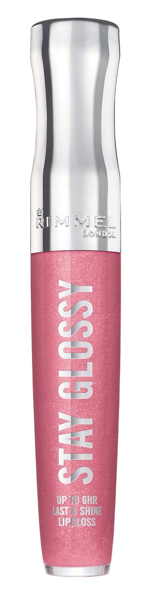 Rimmel Stay Glossy Lip Gloss - Non-Sticky Lightweight Formula for Lip Color and Shine - 140 Flower Power, 0.18 oz - görsel 3