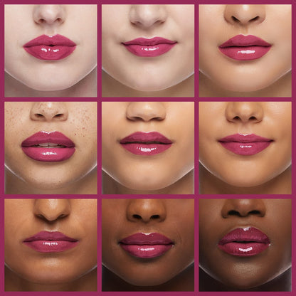 Rimmel Stay Glossy Lip Gloss - Non-Sticky, Lightweight Formula for High-Shine Lip Color - 400 Berry Bad, 0.18 oz
