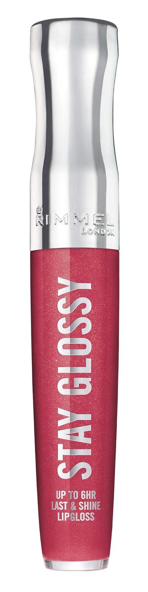 Rimmel Stay Glossy Lip Gloss - Non-Sticky Lightweight Lip Color & Shine - 500 Rulebreaker, 0.18 oz - görsel 3